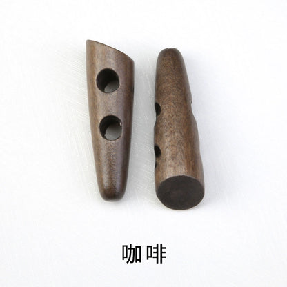 3267★  Wooden horn buckle children's coat button versatile coat sweater wood olive buckle cotton coat croissant button accessories