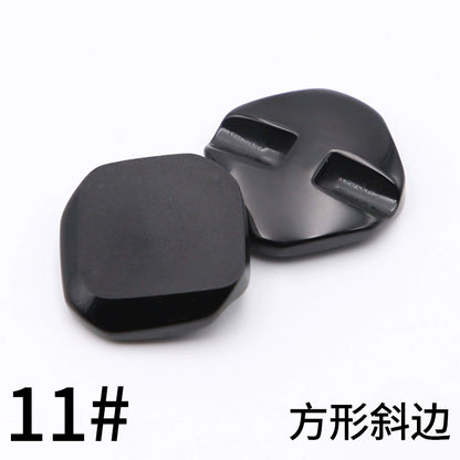 3445★ Botones redondos negros para abrigos, botones para chaquetas de traje para hombres y mujeres, accesorios versátiles para gabardinas y botones superiores.