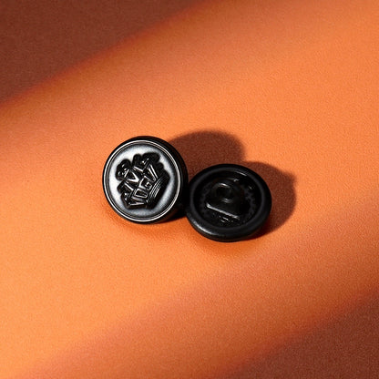 3406★  Black metal shirt buttons women's clothes exquisite round buttons versatile shirt cuffs neckline high-end buttons men