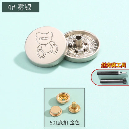 3410★ Boutons pression haut de gamme sans couture pour vêtements pour femmes, boutons mère et enfant, boutons quatre en un, boutons de doudoune, boutons boutons, boutons cachés invisibles.