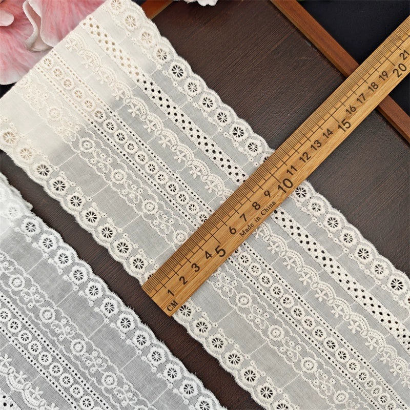 3802 Ropa de moda Lolita, algodón peinado, algodón bordado, encaje, ropa interior, decoración textil para el hogar, tela auxiliar hecha a mano DIY