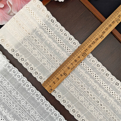 3802 Ropa de moda Lolita, algodón peinado, algodón bordado, encaje, ropa interior, decoración textil para el hogar, tela auxiliar hecha a mano DIY