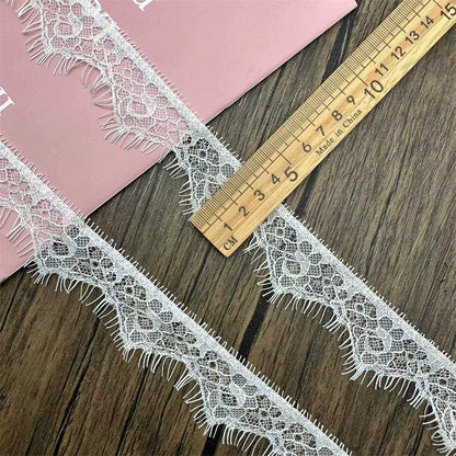 3760 Exquisito tul de exportación de borde simple y doble, accesorios de encaje para pestañas, ropa de bricolaje, cuello, borde, falda, manga, material