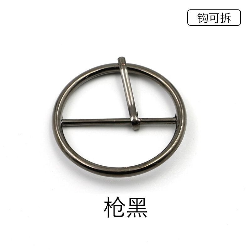 3527★ Botón redondo de metal de tres velocidades, hebilla de cinturón, correa, hebilla de día, caja de zapatos, hebilla de bolso, hebilla de esquina decorativa de ropa