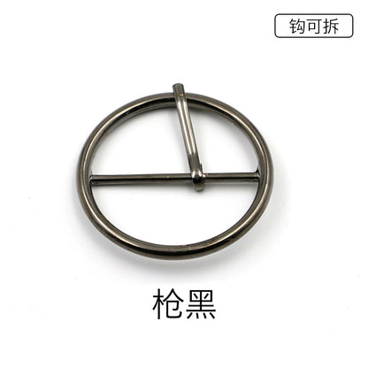 3527★ Botón redondo de metal de tres velocidades, hebilla de cinturón, correa, hebilla de día, caja de zapatos, hebilla de bolso, hebilla de esquina decorativa de ropa