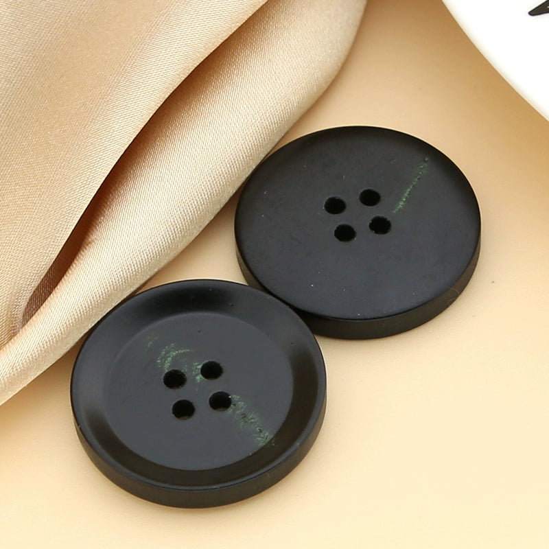 3420★  New, round black clothes decorative buttons men's and women's trench coats, sweaters, high-end versatile buttons, fashion buttons