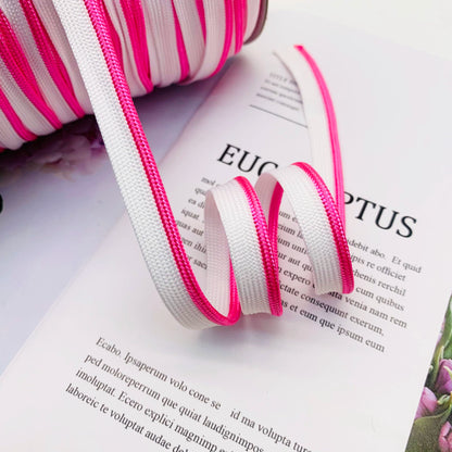 Cinta adhesiva de seda brillante de 1 cm, 41 colores, con borde incrustado, para decoración de hogar, textiles, accesorios de ropa, 3847