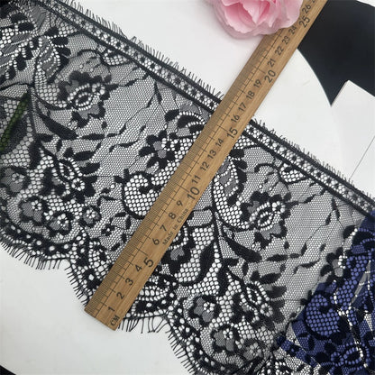 Encaje fino exquisito de 3775 cm de ancho y 16 cm de ancho, hecho a mano, para accesorios de ropa, faldas y cortinas.