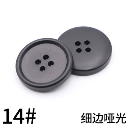 3445★ Botones redondos negros para abrigos, botones para chaquetas de traje para hombres y mujeres, accesorios versátiles para gabardinas y botones superiores.