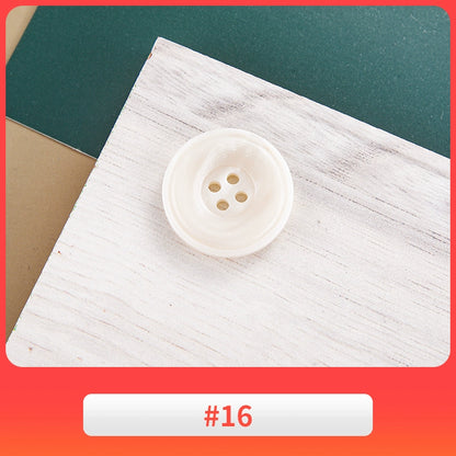 3443★ Botón redondo de resina versátil, botón de abrigo de lana, botón de gabardina para mujer, botón de pantalón de traje para hombre