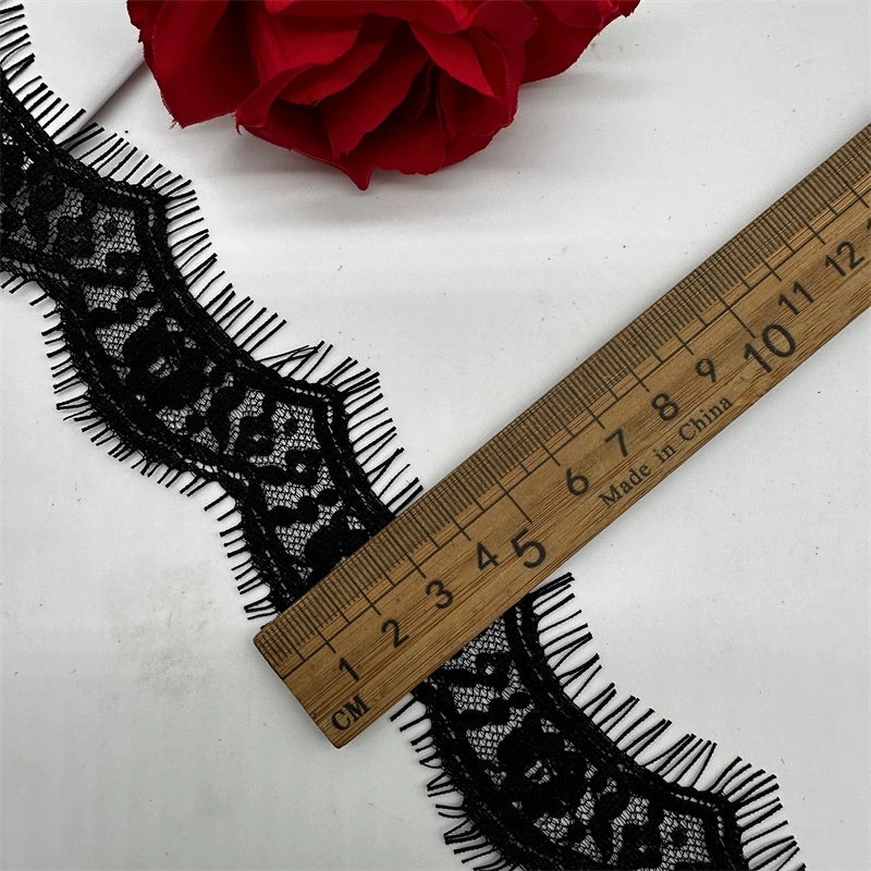 3777 ancho 4-5cm exquisito encaje de pestañas pequeñas DIY tela hecha a mano ropa interior falda cuello accesorios decorativos