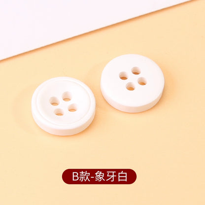 3403★  Color round four-eye shirt buttons children's sweater cardigan versatile buttons clothes jacket high-end button accessories