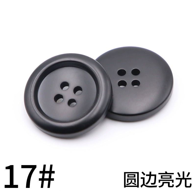 3445★ Botones redondos negros para abrigos, botones para chaquetas de traje para hombres y mujeres, accesorios versátiles para gabardinas y botones superiores.