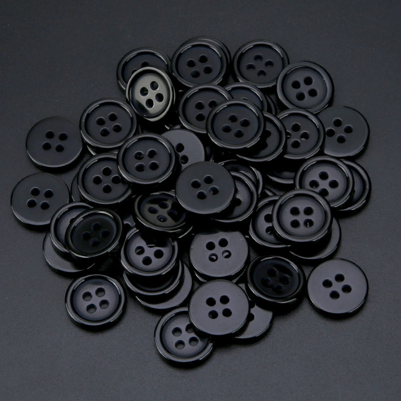 3495★ Botones Especiales Resina Transparente Dos Ojos Cuatro Ojos Botón de Pan Botón de Camisa Botón de Camisa de Primavera y Verano Botón de Suéter de Chaqueta