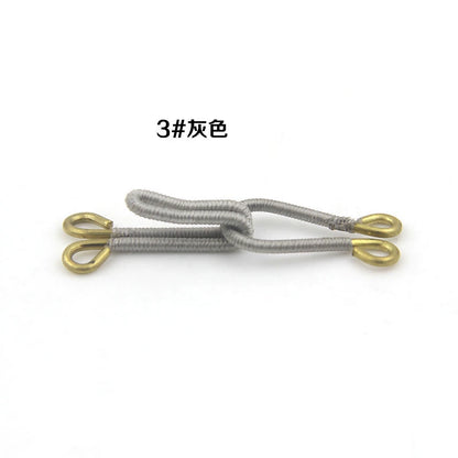 3513★ Accesorios de ropa, par de ganchos para abrigos, tela revestida de latón, botón de estilo, botón de gancho oscuro, botón de gancho manual, botón de ajuste invisible