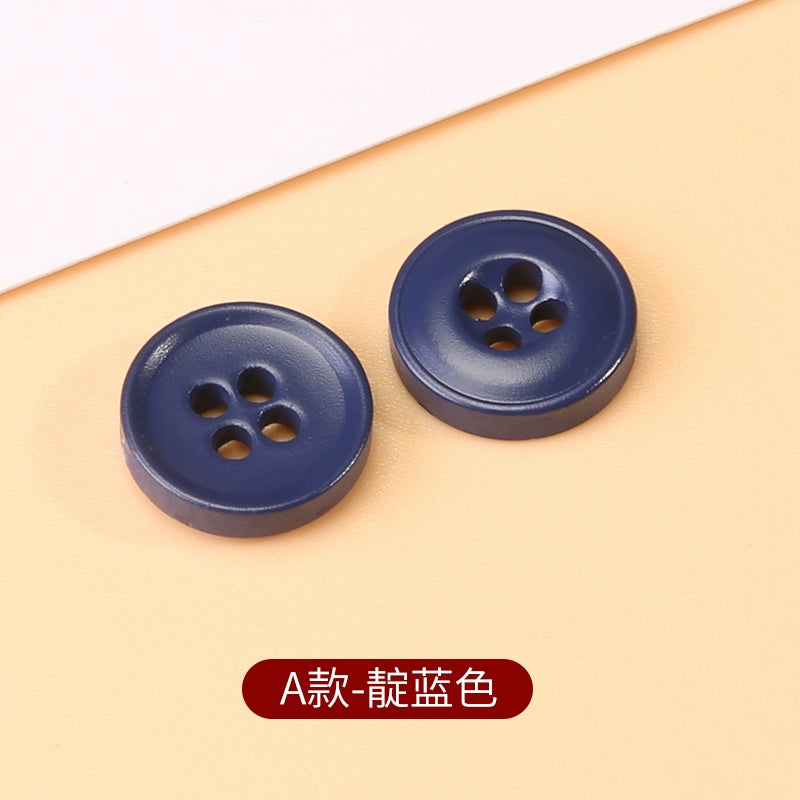 3403★  Color round four-eye shirt buttons children's sweater cardigan versatile buttons clothes jacket high-end button accessories