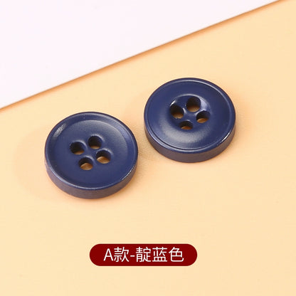 3403★  Color round four-eye shirt buttons children's sweater cardigan versatile buttons clothes jacket high-end button accessories