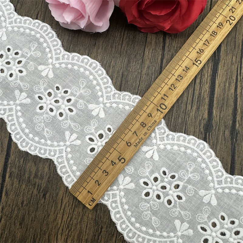 3791 Encaje bordado de alta calidad, tela de encaje hueco, accesorios de bricolaje hechos a mano, ropa de encaje, encaje de algodón puro, accesorios de encaje