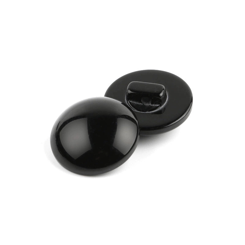 3454★ Botones redondos negros de alta gama para abrigo de cachemira, suéter, chaqueta de lana, ropa de mujer versátil, botones decorativos de resina