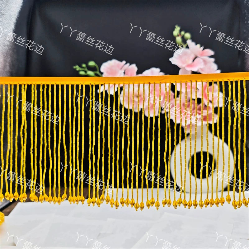 Tubo de cuentas de industria pesada de 15 cm de ancho, colgante de encaje de cristal, accesorios de ropa para vestido de novia, accesorios de bricolaje