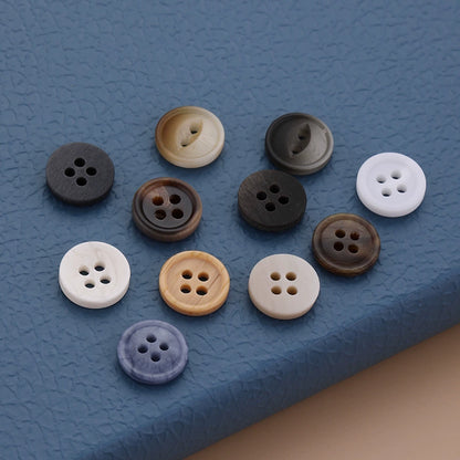 3353★  Shirt buttons white round clothes buttons resin matte shirt buttons men's and women's shirts pattern small buttons