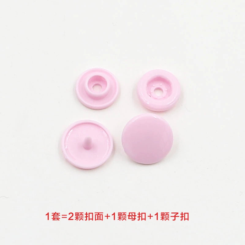 3413★  Plastic four-in-one buckle special button for colored baby clothes, seam-free hidden button, baby buckle nail button, mother and child buckle