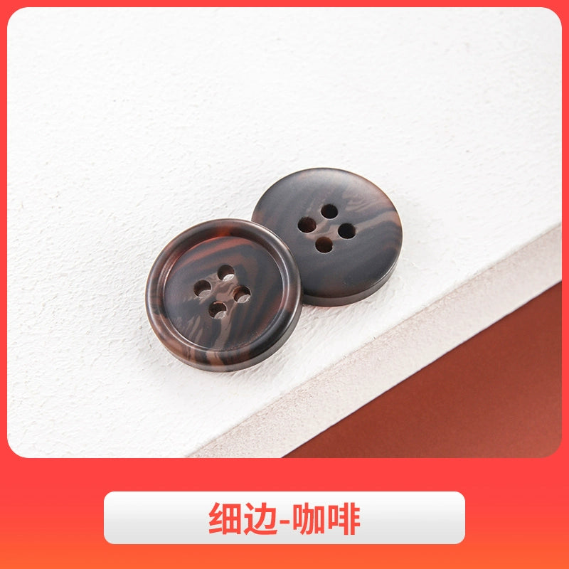 3442★ Botones de abrigo de lana, botones de gabardina, botones de pantalón de traje de hombre, botones redondos de resina semimate
