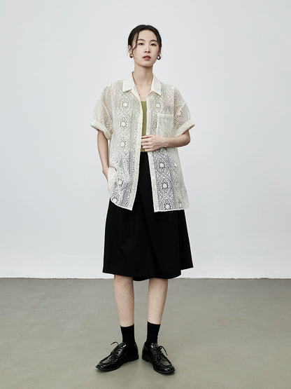 Pantalones de verano por encima de la rodilla de cinco puntos y cintura alta estilo Yamamoto negros de CAREMIND para mujer 