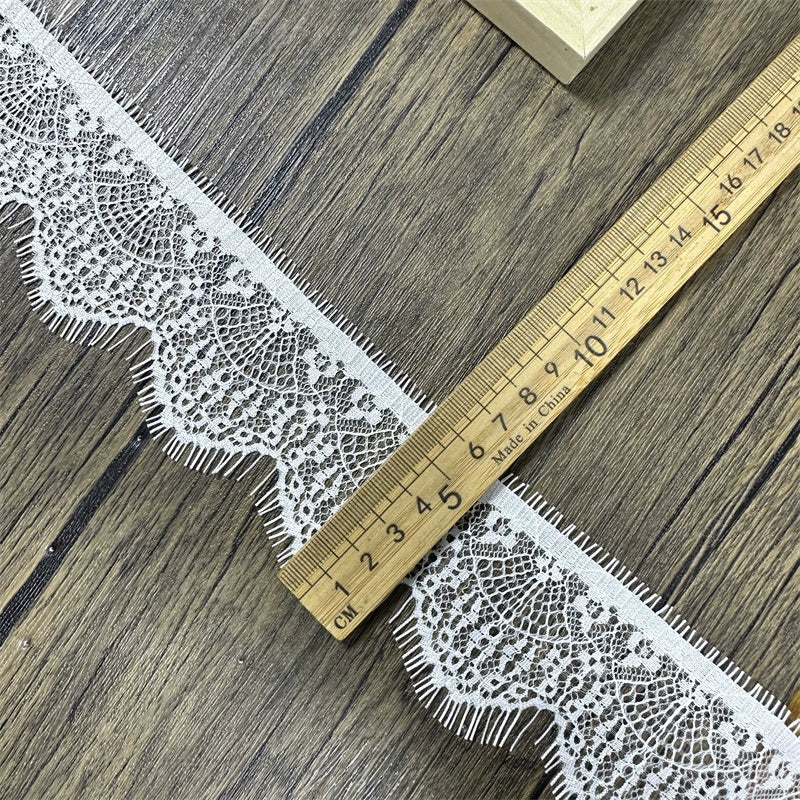 3756 Dentelle à cils unilatérale de haute qualité, col DIY, manches, matériau décoratif d'épissure, accessoires d'allongement de jupe de pantalon