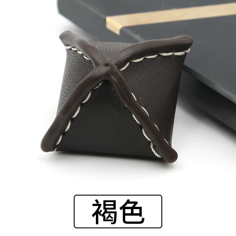 3241★  Ainujia leather jacket buttons fur zongzi leather button jacket trench coat woolen buttons versatile women's top high-end buttons