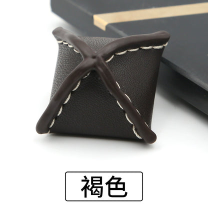 3241★  Ainujia leather jacket buttons fur zongzi leather button jacket trench coat woolen buttons versatile women's top high-end buttons