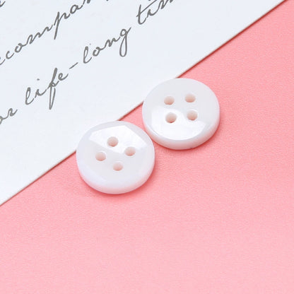 3382★  Round four-eye ceramic button men's and women's shirts knitted sweaters high-end small buttons children's clothes button versatile accessories