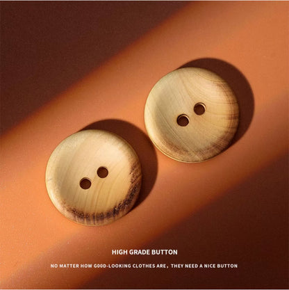 3386★  Natural solid wood buttons men's and women's clothes suit sweater cardigan decorative buttons accessories trendy wood buttons