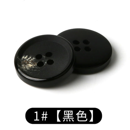 3450★ Accesorios de ropa versátiles Botón de abrigo de resina redondo Botón superior de chaqueta de gabardina Botones de traje negro para hombres y mujeres