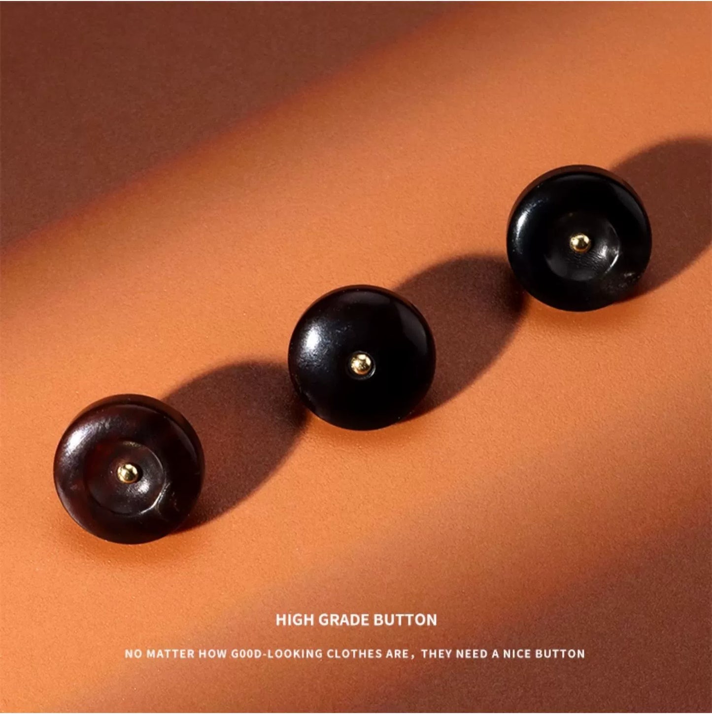 3327★  Natural real horn high-end buttons men's and women's fashion suit cuffs shirt shirt buttons black coffee small buttons