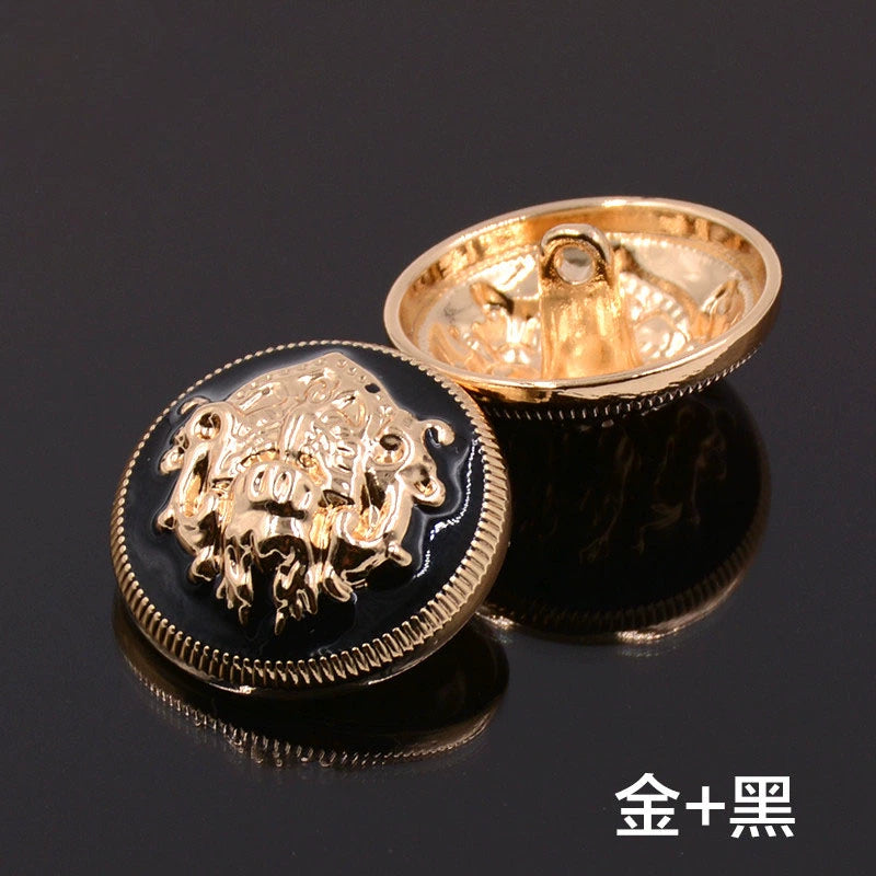 3438★ Vêtements à boutons dorés Boutons en métal Boutons ronds Manteaux polyvalents pour hommes et femmes Blazer trench coat boutons de pull