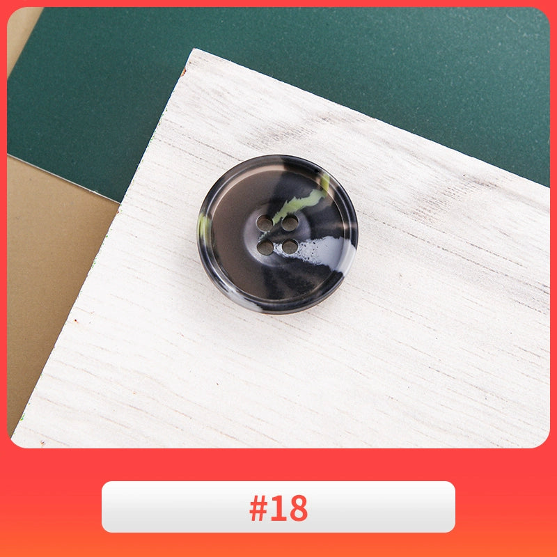 3443★ Botón redondo de resina versátil, botón de abrigo de lana, botón de gabardina para mujer, botón de pantalón de traje para hombre