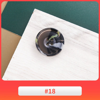 3443★ Botón redondo de resina versátil, botón de abrigo de lana, botón de gabardina para mujer, botón de pantalón de traje para hombre