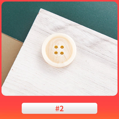 3443★ Botón redondo de resina versátil, botón de abrigo de lana, botón de gabardina para mujer, botón de pantalón de traje para hombre