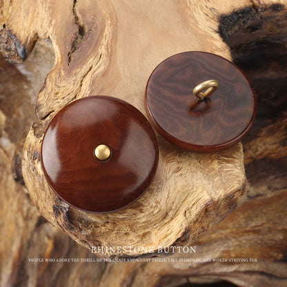 3317★ Botones redondos de alta gama Gabardina de ropa grande versátil Botón de fruta Suéter de bebé Botones pequeños negros