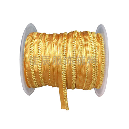 3843 Spot 1cm oro y plata alambre tejido niño cinta maestra brote tira accesorios ropa tira de borde con incrustaciones almohada tira de borde con incrustaciones de cuerda de ribete