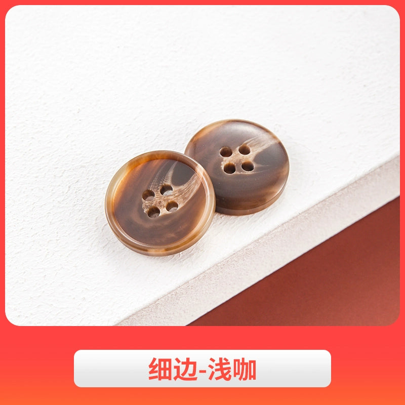 3442★ Botones de abrigo de lana, botones de gabardina, botones de pantalón de traje de hombre, botones redondos de resina semimate