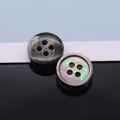 3369★  Natural color black butterfly shell buttons men's shirt cuff buttons colorful pearlescent shell texture buttons