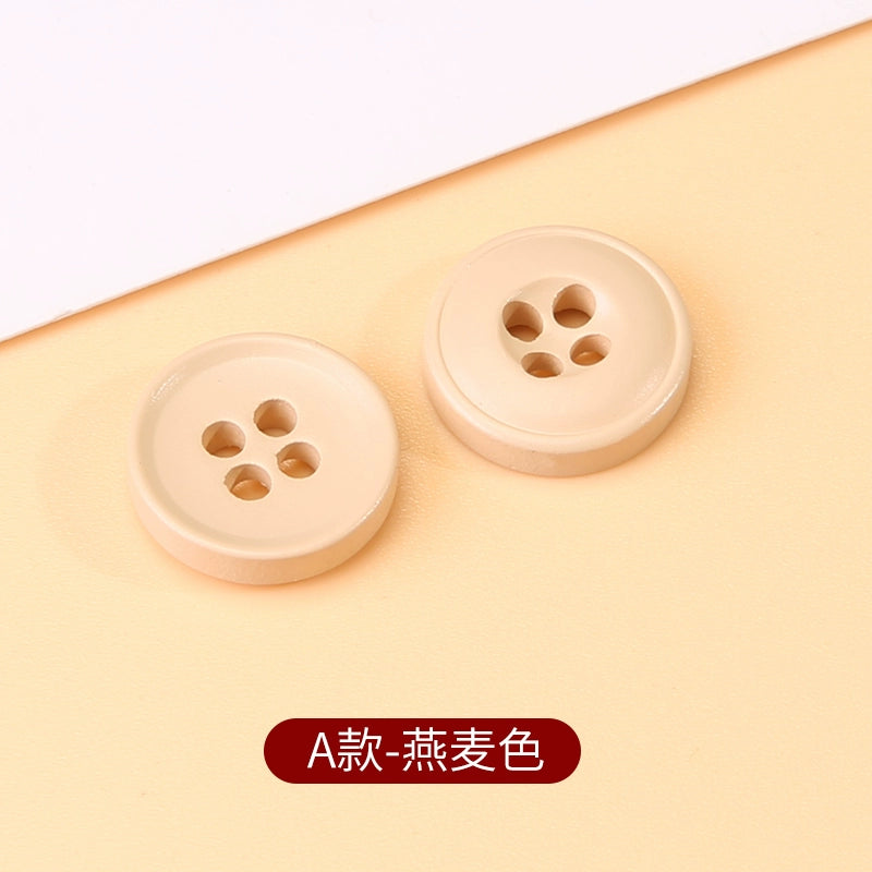 3403★  Color round four-eye shirt buttons children's sweater cardigan versatile buttons clothes jacket high-end button accessories