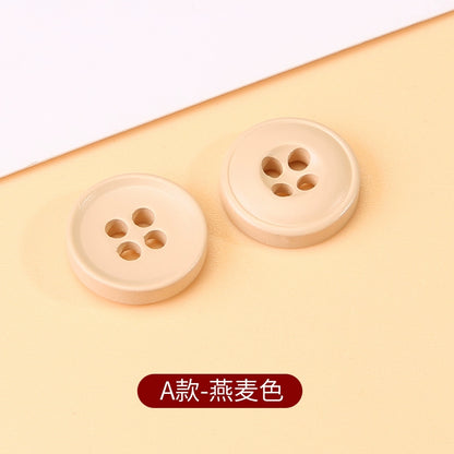 3403★  Color round four-eye shirt buttons children's sweater cardigan versatile buttons clothes jacket high-end button accessories