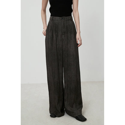 CAREMIND temperamento viajero viste traje gris sin mangas pantalones de piso de pierna ancha traje de dos piezas verano 