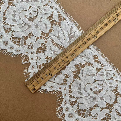 3769 largeur 14,5 cm exquise ligne osseuse unilatérale cils dentelle tissu bricolage décoratif rideaux robe de mariée accessoires