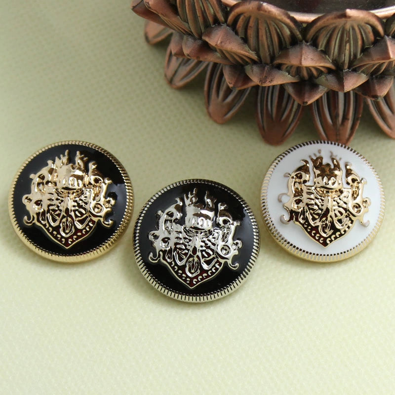3438★ Vêtements à boutons dorés Boutons en métal Boutons ronds Manteaux polyvalents pour hommes et femmes Blazer trench coat boutons de pull