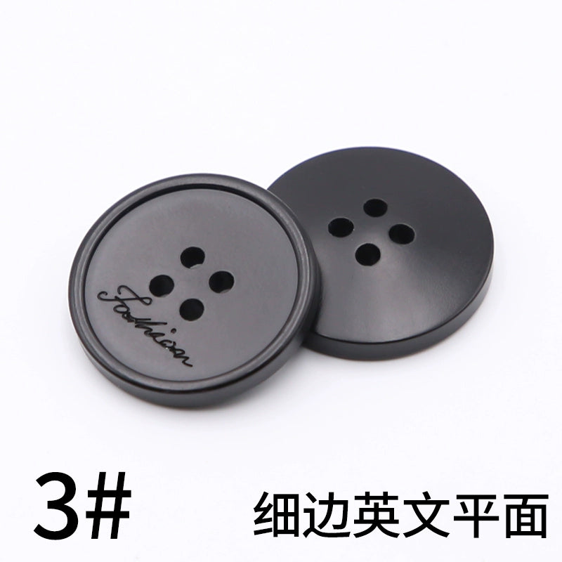 3445★ Botones redondos negros para abrigos, botones para chaquetas de traje para hombres y mujeres, accesorios versátiles para gabardinas y botones superiores.