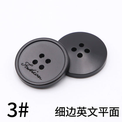 3445★ Botones redondos negros para abrigos, botones para chaquetas de traje para hombres y mujeres, accesorios versátiles para gabardinas y botones superiores.